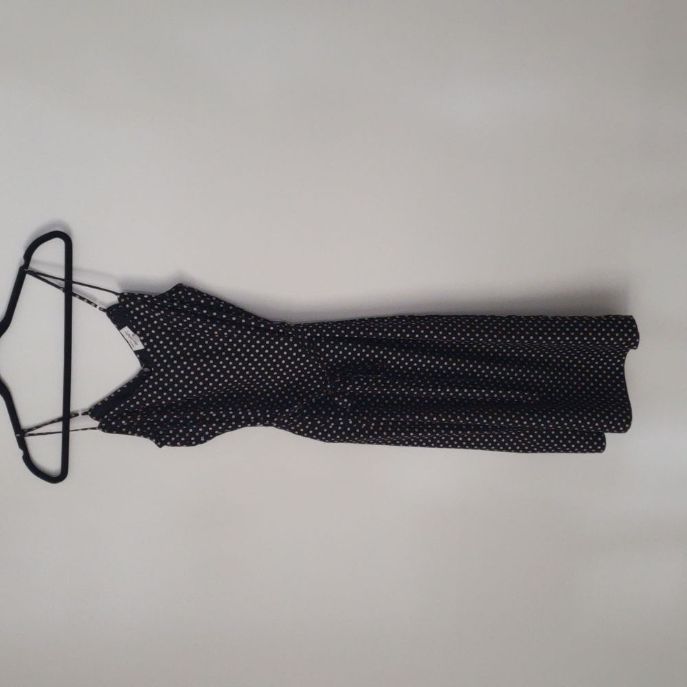 HVN BLACK SILVER GOLD LILY SILK DRESS SIZE 6